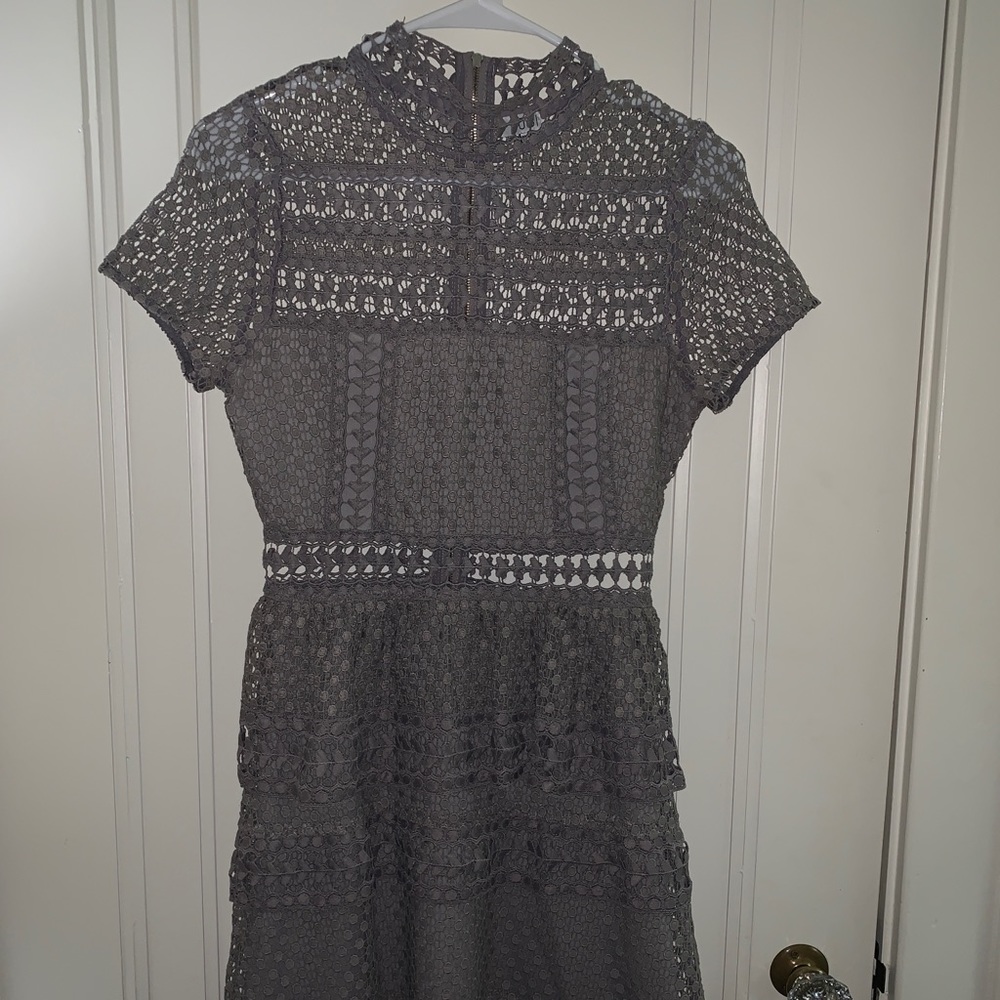 XS Grey Lace Dress